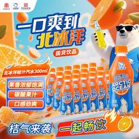 北冰洋 桔汁汽水经典国货果汁碳酸饮料气泡汽水便携瓶300ml*12/整箱装pet