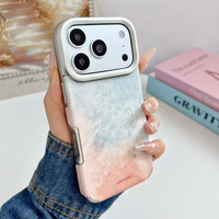 捷威丘 渐变晕染电镀大孔 渐变橙 iPhone17 手机壳