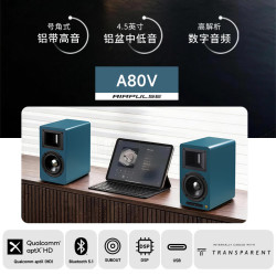 漫步者 AIRPULSE A80V 有源Hi-Fi 白色 书架音箱
