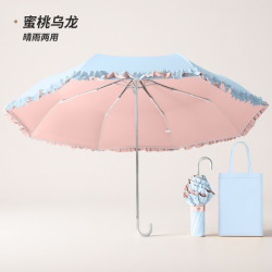 温诗欧 花边彩胶晴雨两用伞