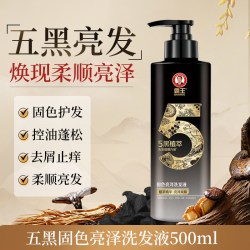 霸王 五黑固色黑灵芝何首乌洗发水草本控油蓬松去屑洗头膏护发乳
