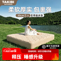 塔吉比 充气床垫TPU30拉丝自动气垫床单双人睡垫加高加厚露营弹丝空气床 三人+零压床笠+无刷泵