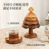 1 餐垫隔热垫实木发财树餐桌垫防烫耐高温2026新款家用杯垫创意摆件 发财树杯垫-原创设计（礼盒装 无规格
