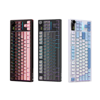 FOETOR 三模客制化机械键盘 五层Gasket TF动图显屏 热插拔 侧刻 RGB 顶配款
