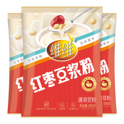 维维 红枣豆浆粉 速溶即食营养早餐代餐豆浆粉非转基因大豆 330g*3袋