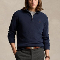 RALPH LAUREN 男士罗纹四分之一拉链卫衣