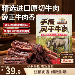 三只松鼠 手撕风干牛肉干 250g 1袋