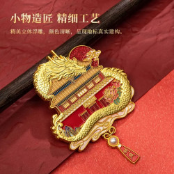 赋闲 北京文创故宫天坛星月流沙冰箱贴伴手礼物春天限定仲夏之梦 北京故宫-飞龙在天