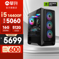 攀升 i5-14490F RTX5060ti 16GB+1TB 台式机
