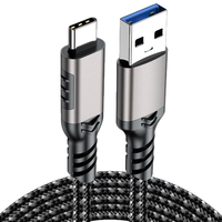 千飒 QSJ60BK USB3.2转Type-C数据线 10Gbps 黑色 1米