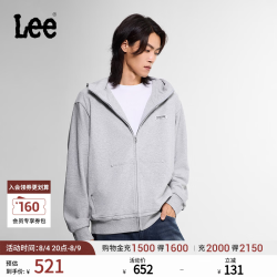 Lee 26早秋新品舒适版连帽设计Logo贴布男女同款