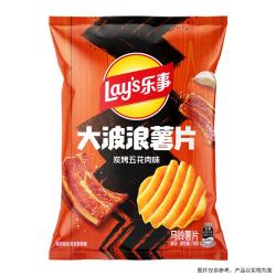 乐事 大波浪薯片 炭烤五花肉味 70g 零食 休闲食品
