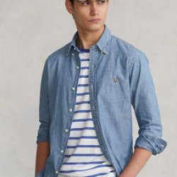 RALPH LAUREN Classic Fit经 典版型男士Indigo Chambray衬衫