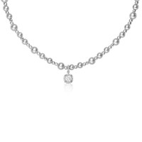 HEFANG Jewelry 气泡方糖项链 银灰色 HFM03705864-1