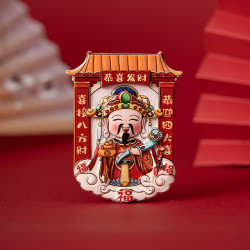 艾格辰 中国风马年财神爷冰箱贴