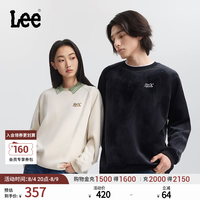 Lee 26新款宽松版圆领刺绣Logo复合灯芯绒卫衣