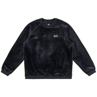 Lee LUT010846209 宽松圆领刺绣灯芯绒卫衣 黑色 M