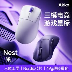 Akko Nest无线鼠标 PAW3950传感器 三模双8K 黑色