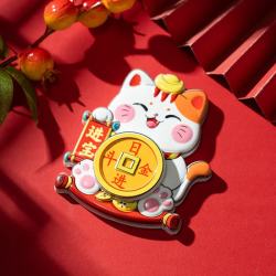 艾格辰 国潮财神旋转冰箱贴