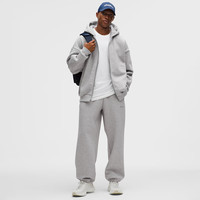 lululemon 男士Big Cozy拉链连帽卫衣 拉绒 杂色核心中灰 M