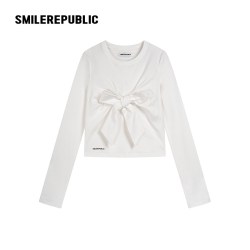 SMILEREPUBLIC 女士蝴蝶结卫衣 SR25GSS0028