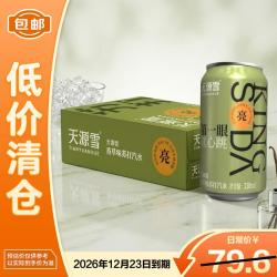 天源雪 苏打水气泡水香草味330ml*24 劲爽大气泡