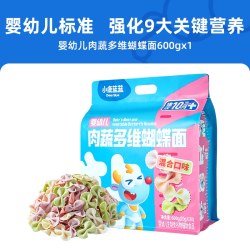 小鹿蓝蓝 肉蔬多维蝴蝶面 600g