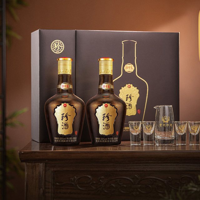 淘金币968.99元、今日必买：珍酒 珍十五 第三代 53度 酱香型白酒 500ml*2瓶*2盒