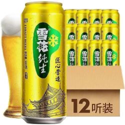 雪花 啤酒纯生 500ml*12罐 非原箱 新老包装随机不兑奖