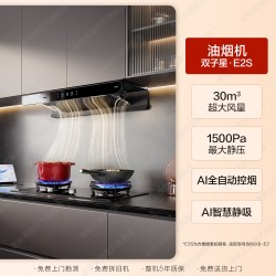 老板 双子星系列 E2S油烟机 顶配版 30风量 包安装/拆旧