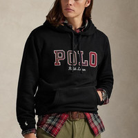 RALPH LAUREN 男士抓绒格子Logo连帽衫