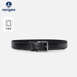 navigare 意大利小帆船皮带简约黑色腰带