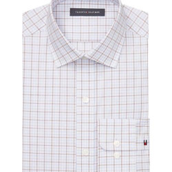 TOMMY HILFIGER Flex Regular Fit Wrinkle Free Stretch Twill Dress Shirt