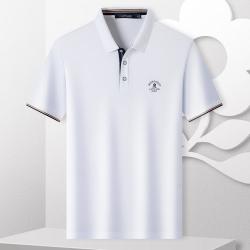 梦特娇 夏季条纹袖口短袖Polo衫男式商务上衣