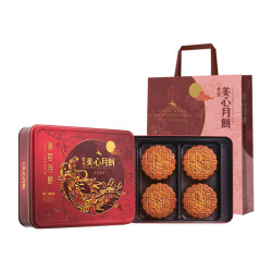 美心 双黄莲蓉月饼礼盒（4个装）740g