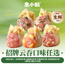 袁小饺 60个招牌云吞口味任选+4份料包（生鲜含盒）