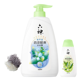 六神劲凉酷爽沐浴露750ml+180ml套装