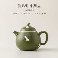青釉仙鹤小梨壶陶瓷茶具