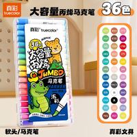 真彩 免按压丙烯马克笔 36色皮肤可水洗-盒装软头
