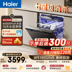 海尔 双微蒸汽洗W30Pro2.0旗舰版洗碗机嵌入式150升+大容量80℃母婴级消杀分区洗EYW2068SHU1