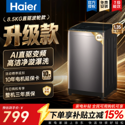 海尔 初色系列 XQB85-BZ20N0 直驱变频波轮洗衣机 8.5KG
