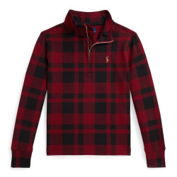 RALPH LAUREN Boys 2-7 Plaid Cotton Interlock Pullover