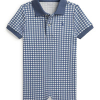 RALPH LAUREN Baby Boys Gingham Soft Cotton Polo Shortall