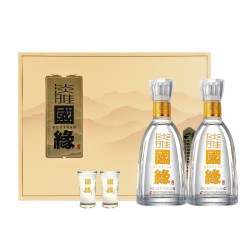 今世缘 淡雅国缘礼盒42度500ml*2瓶
