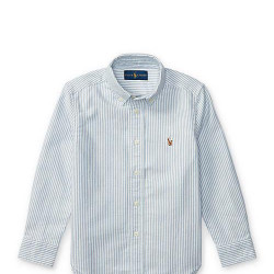 RALPH LAUREN Boys 2-7 Striped Cotton Oxford Shirt