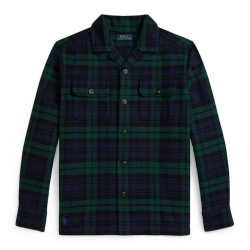 RALPH LAUREN Boys 2-7 Plaid Cotton Flannel Camp Shirt