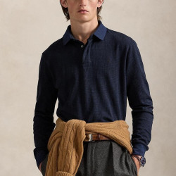 RALPH LAUREN 男士Glen Plaid Jersey Polo Shirt