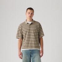 88VIP：Levi's 26年秋季新款男士美式复古针织休闲条纹短袖POLO衫