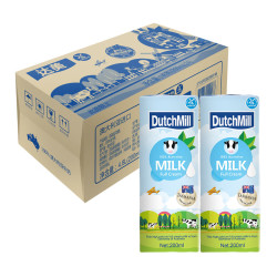 Dutch Mill 达美澳洲原装进口高钙全脂纯牛奶200ml*24盒整箱 早餐奶学生奶礼品