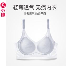 芬腾 内衣 舒适聚拢防下垂收副乳透气无痕无钢圈大胸小胸一体式女士文胸罩